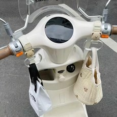 하중 지지력의 전기 자동차 후크 전면 장착형 조절 핸들바 배달 헬멧 물품용, 1개, 3. 베이지색 작은 불곰 한 쌍 [45cm 길이]