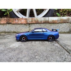 1:24合金模型車 戰神日產 Skyline GT-R BNR34 灣岸 頭文字D, 變色紫, 1個