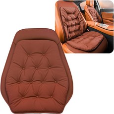 온토 PC 카시트 백 쿠션 오토 인테리어 시트 등받이 커버 보호대 천공된 가죽 통기성 버클 고정 기능이 있는 미끄럼 방지 매트 오렌지, Seat back(2 PCS)