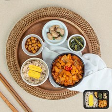 굿스푼 저당 당뇨도시락 당뇨환자용 당뇨전단계 임당식단 배달 오곡밥&돼지김치찜 315g, 3개