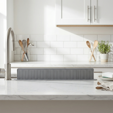 꿈꾸는 리빙 국산 싱크대 물막이 스트레이트 7cm 와이드 물 튐 방지 가드 설거지 워터가드, 그레이, 1개