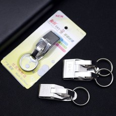 고급 메탈 키체인 1구 벨트 클립 분실방지 키홀더 링 메탈키링 스텐키링 벨트키링