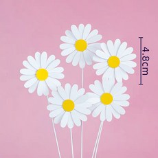 (5개)데이지 토퍼 플라워 케이크 데이지 데코픽, 옐로우데이지(소)