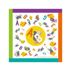 프레데리크 레오 레오니 런치크로스 약 42×42cm 면 100% 런치 매트 도시락용 크로스 냅킨 레오 레오니 알파벳 급식 유치원 보육원 남자 아이 여자 아이