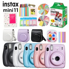 폴라로이드 카메라 후지 인스탁스 여행용 필름 인화 즉석 사진기 미니 레트로, with20Film bag kits, Lilac Purple