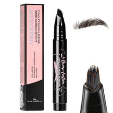 눈썹 펜슬 감지 각진 브러시가 있는 업그레이드 펜 머리카락과 같은 스트로크 24시간 지속 방수 얼룩 방지 쉬운 사용 - 01 브라운, 05 BLACK, 05 BLACK