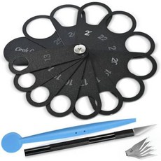 NEWISHTOOL 랩핑 툴킷 주차센서 원형 템플릿 13-25mm 정밀 커터 헤라, 비닐 랩 도구 키트, 비닐 랩 도구 키트