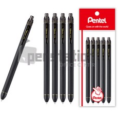 Pentel ENERGEL 에너겔 슬림 0.7mm 5개 세트, 1세트, 0.7mm 블랙 5개