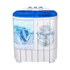 洗鞋洗衣兩用半自動洗鞋機, 白色+藍色洗衣脫水雙桶, 雙槽洗衣機