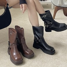 버클 앵글 워커 부츠