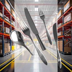 스테인리스 커트러리 포크나이프 디너 커트러리세트 신혼부부 양식기세트 카페커트러리, 2-1제우스디너스푼2p