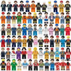 전문의사 간호사 학생 소방관 우주비행사 엔지니어 조립 블록 미니피규어 세트, 식물 vs 좀비 6종