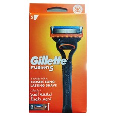 질레트 퓨전 5 면도기 핸들 + 면도기날 2개입, 1세트