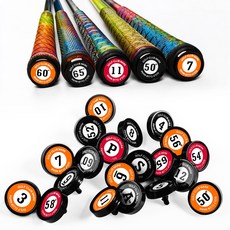 지칸디 골프 클럽 아이언 정리 번호 표시 마커 골프채 20 개입, 1세트, 블랙