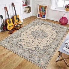 보헤미안 스타일 바닥 매트 미끄럼 방지 관리 용이 거실 카펫 대형 러그 침실 라운지