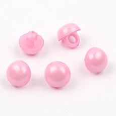 콩단추 하프단추 반콩 눈알 9mm 20개, 핑크