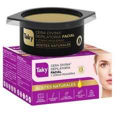 TAKY 타키 디바이나 핫 데필레토리 왁스 포 더 페이스 앤 스몰 에어리어 위드 내추럴 오일s 박스, 4개, 100g