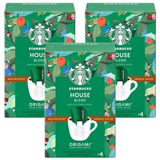 STARBUCKS 星巴克 濾掛咖啡 家常咖啡, 9g, 4包, 3盒