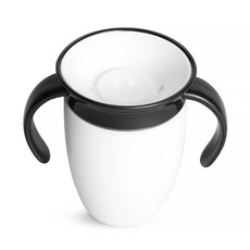 益嬰房 munchkin 滿趣健 360度防漏練習杯207ml (白/黑) 學習杯 水杯, 白色, 1個