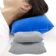 단체캠핑 에어베개 목쿠션 휴대간편 보관용이 허리받침 가벼운배게 차박