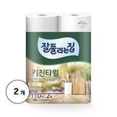 잘풀리는집 천연펄프 키친타월, 110매, 4개