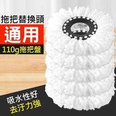 COTMFORT 旋轉拖把替換頭, 黑盤白色110g, 1個