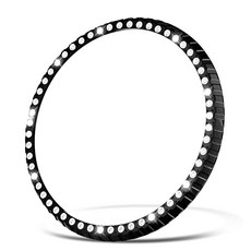 럭시 여성용 큐빅 메탈 베젤링 커버 갤럭시워치8 클래식 46mm 호환, 블랙