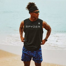 스파이더 남성 러닝 3부 반바지 SPIMCNTR231MPTN 144015