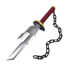 주술회전 회옥옥절 천역모 플래티넘 후시구로 토우지 무기 칼 피규어, 46cm Red With Chain
