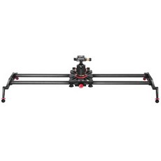 촬영 슬라이더 레일 촬영장비 전동 트랙 거치대 홀더, 1개, 100cm 슬라이드 레일+유압 팬/틸트 헤드