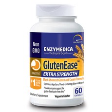 ENZYMEDICA GlutenEase Extra Strength無麩質素食膠囊, 60顆, 1罐