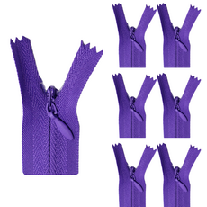 콘솔 지퍼 60cm, 7개, 퍼플