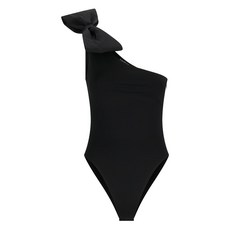 데이비드코마 원숄더 보우 디테일 바디수트