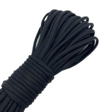 0.5/0.8/1.0/1.5/2.0/4mm 10 등산 코드 생존 장비 낙하산 캠핑 파라코드 팔찌 밧줄 끈 야드, Black, 1개