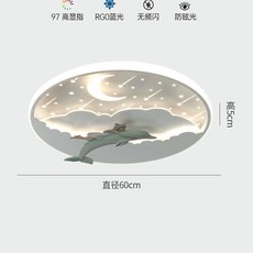 LED등 LED방등 천장 조명 led 아이방 안방 거실 원형 천장등, I. 직경 60cm-백색광 전체 스펙트럼 눈 보호 Ra, I. 직경 60cm-백색광 전체 스펙트럼 눈 보호 Ra