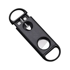 새로운 시가 커터 나이프 V컷 플라스틱 이중 컷 가위 V자형 듀얼 용도 쿠바 시가 커터 날카로운 휴대용 시, 01 Black -1PCS