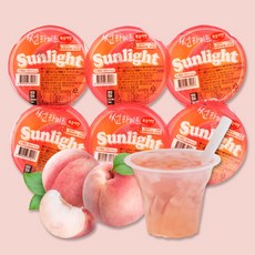 썬라이트 복숭아맛 180ml 마시는 워터형 젤리, 6개