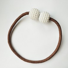 자석 커튼 스트랩 볼걸이 커튼 스트랩 스트랩 커튼 버클 자석 흡인 한국식 볼걸이, 굵게[스냅볼] 다크카멜, 10조, 1개