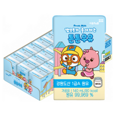 서울에프엔비 뽀로로가 좋아하는 튼튼우유, 140ml, 48개