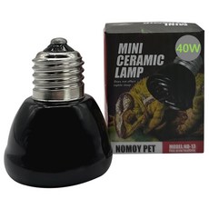 노모이펫 ND-13 파충류 수생거북이 미니 세라믹 히팅램프, NomoyPet ND-13 미니 세라믹램프 40W, 1개