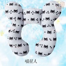 嬰兒推車U型枕：護頭護頸定型枕，卡通造型，柔軟舒適，寶寶汽座推車通用, 喵新人