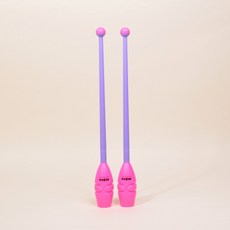 니스포 리듬체조 곤봉 시니어 45cm 멀티컬러 핑크/퍼플, 핑크-퍼플