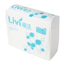Livi 優活 抽取式擦手紙巾 200抽 x 20包/箱, 1個