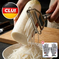 클루이 감자 슬라이서 리빙 다용도 만능 채칼, 1개, 클루이 실버 + 주방 안전 장갑