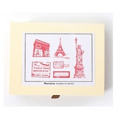 우주야옹이 우드스탬프 레트로 스타일, 1세트, 여행