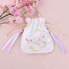 刺繡DIY手工自繡品初學者繡花便當包材料包十字繡包包自己繡蘇繡, 花翎挎包+材料包+送輔助繡繃, 1個