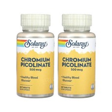 솔라레이 크롬 피콜리네이트 500mcg 60정 2병 크로뮴 크로미움 Chromium, 2개