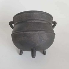 검은 마녀 냄비 주철 의식 할로윈 파티 다리 연소 소품, 검정색