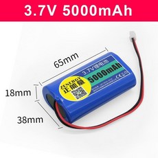 ZENERGY 鋰電池組 適用於唱戲機擴音器音響, 1個, 3.7V足容兩線兩節 5000毫安