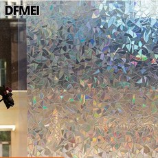 DFMEI 玻璃貼膜公室陽臺透光靜電免膠窗戶貼紙衛生間防窺膜磨砂玻璃貼紙, 3D鱗片